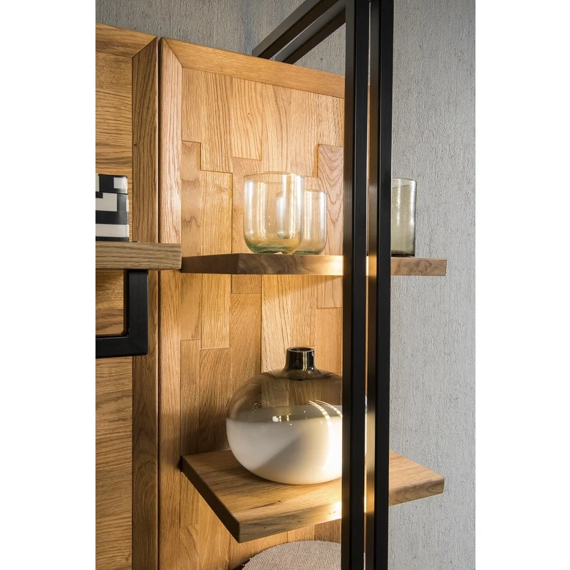 Garderobe 4 tlg. Eiche Front massiv / Metall - Vigo