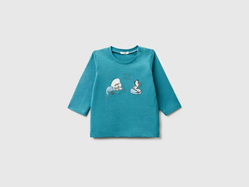 T-Shirt mit geprägtem Aufdruck