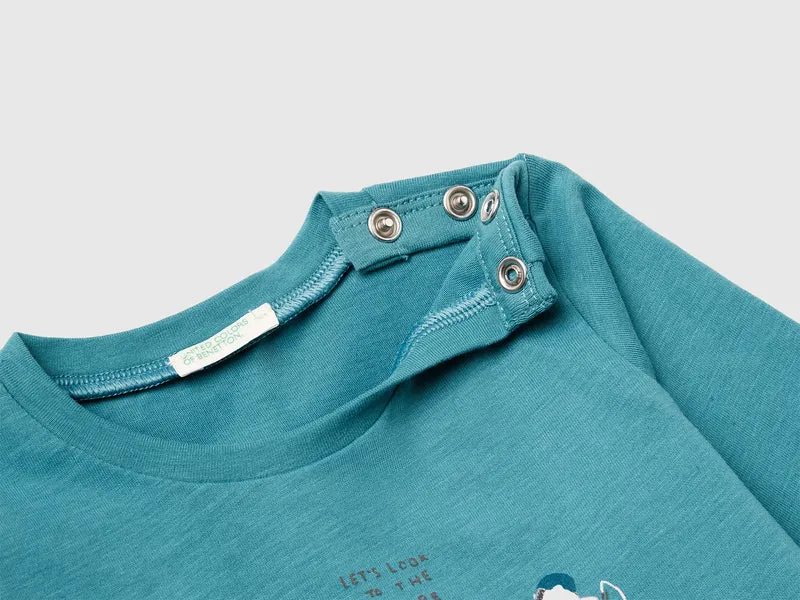 T-Shirt mit geprägtem Aufdruck