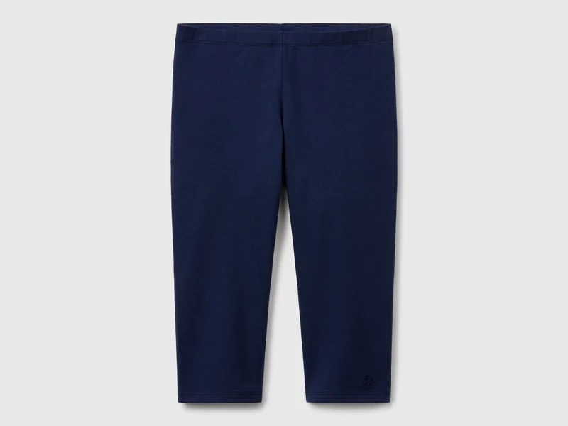 Knielange Leggings aus Stretch-Baumwolle