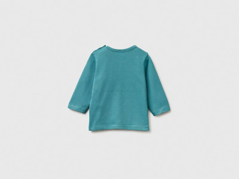 Langärmliges T-Shirt aus warmer Baumwolle