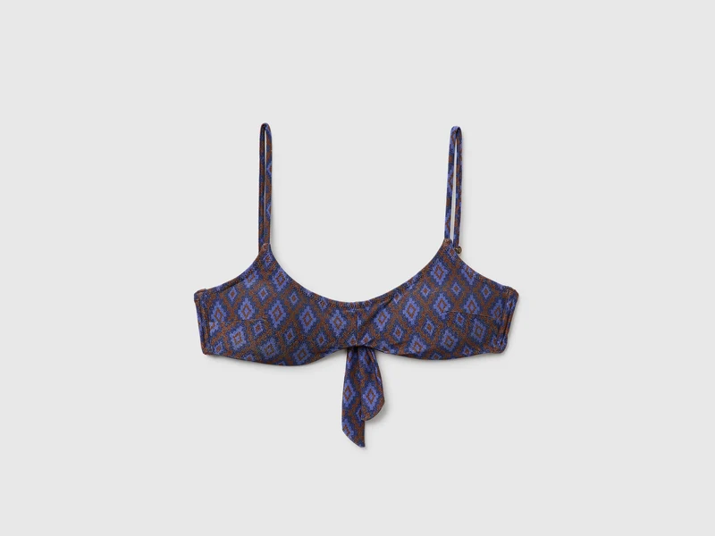 Strand-BH mit Ethno-Print und Lurex