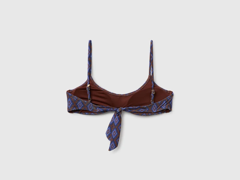 Strand-BH mit Ethno-Print und Lurex