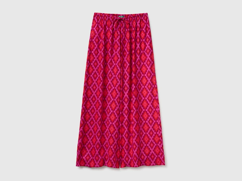Hose mit Ethno-Print und Kordelzug