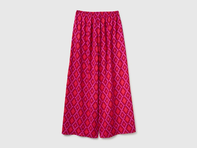 Hose mit Ethno-Print und Kordelzug