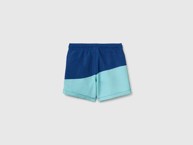 Farbblock-Badeboxershorts