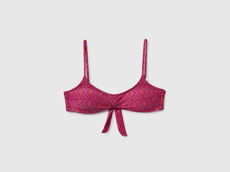 Strand-BH mit Ethno-Print und Lurex