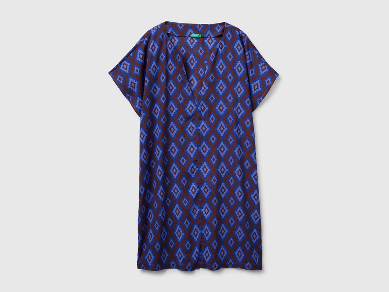 Kurzer Kaftan mit ethnischem Muster
