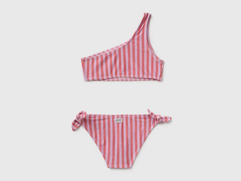 Gestreifter Bikini mit Lurex