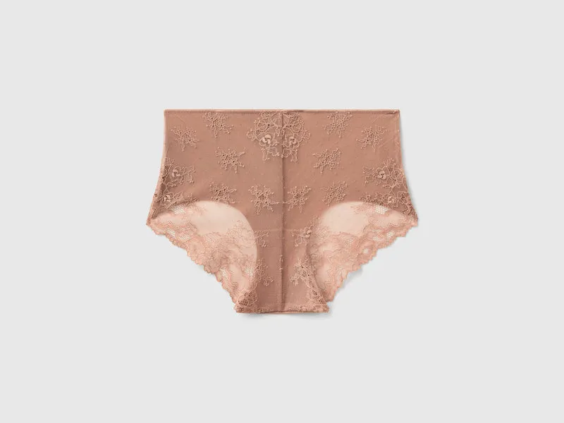 Stretch-Culotte mit Spitze