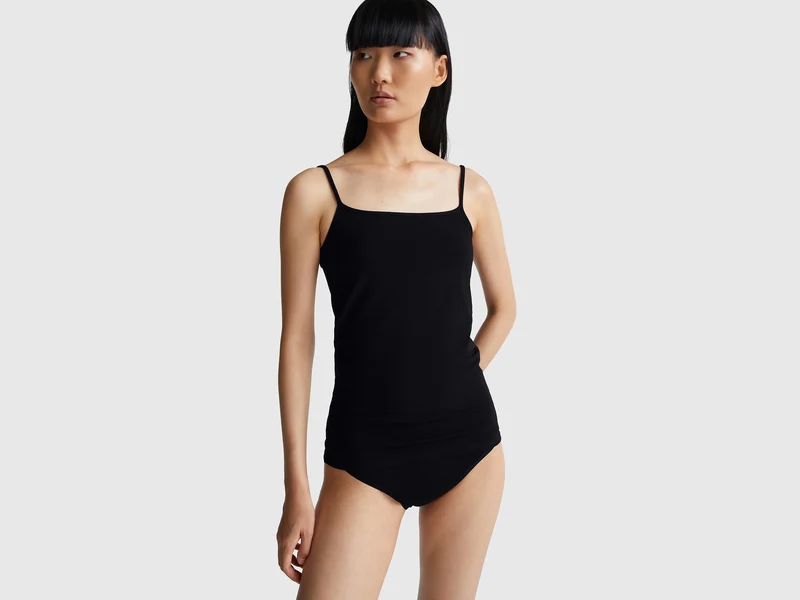 Tanktop aus elastischer Baumwolle