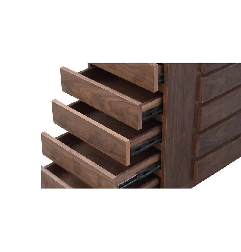 Walnut Protractor Desk - Modern Office Decor