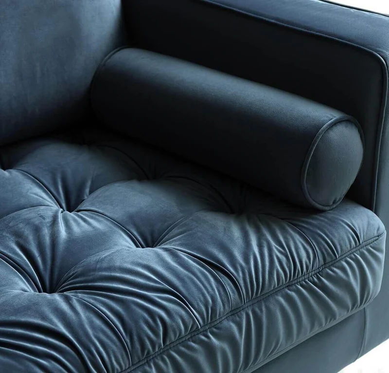 Tufted Velvet Loveseat - Light Blue 2-Seater Sofa