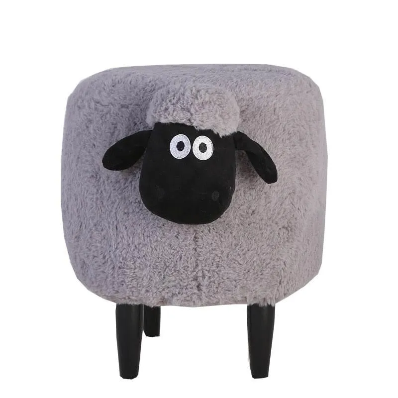 Fluffy Sheep Ottoman - Cute Kids Storage Organizer