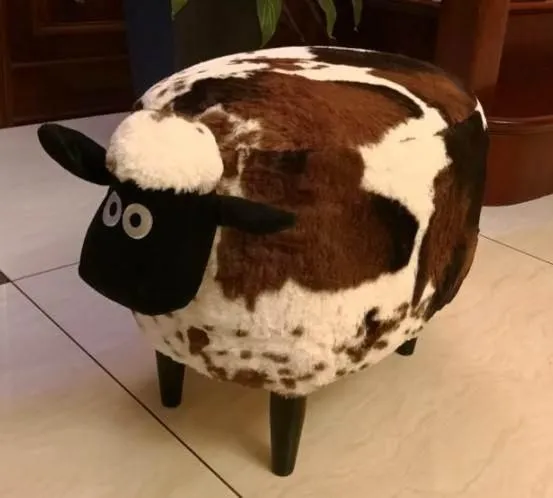 Fluffy Sheep Ottoman - Cute Kids Storage Organizer