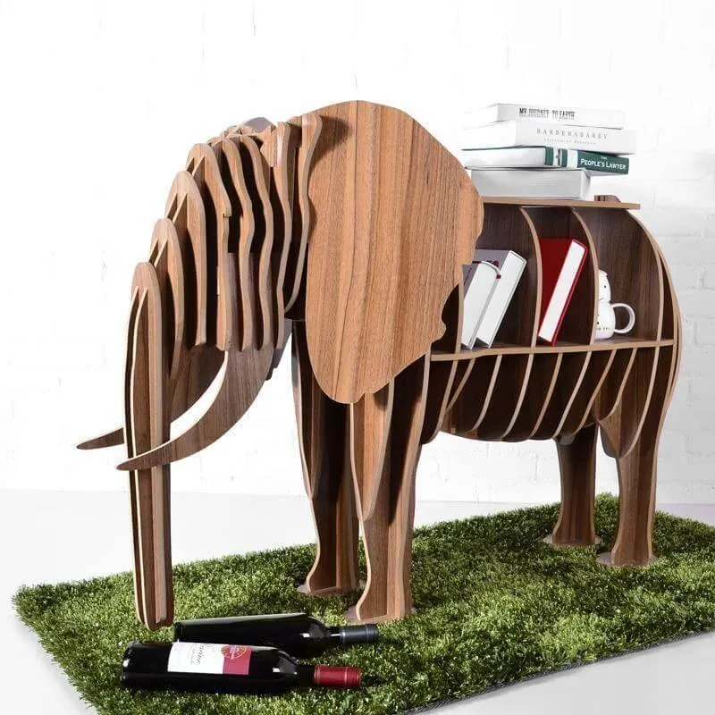 Wood Elephant Book Shelf - High-End European Style Furniture