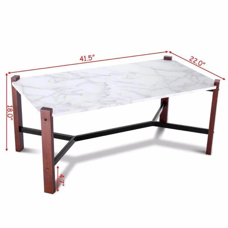 Elegant Marble Top Coffee Table - Stylish Accent Table