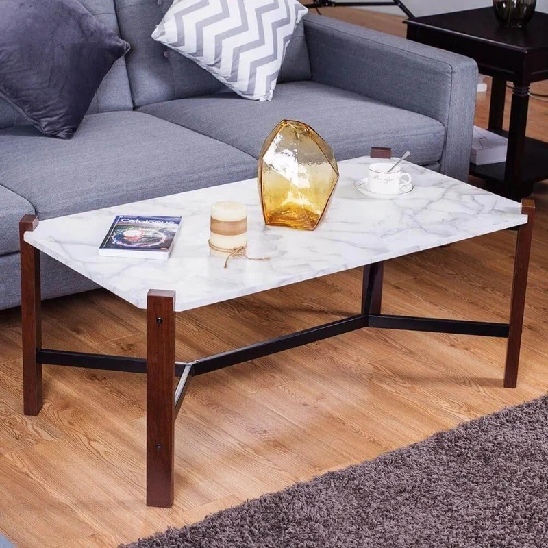 Elegant Marble Top Coffee Table - Stylish Accent Table