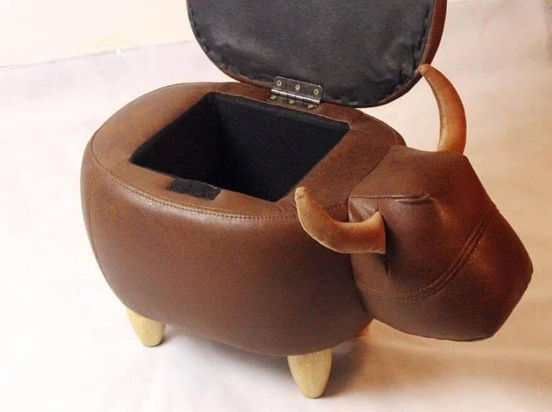 Cow Ottoman - Decorative Storage Stool