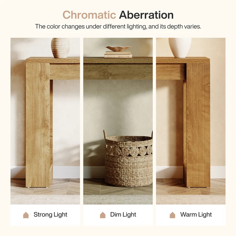 Tribesigns Schmaler Konsolentisch 105 cm, Rustikaler Flurtisch für Eingangsbereich & Wohnzimmer