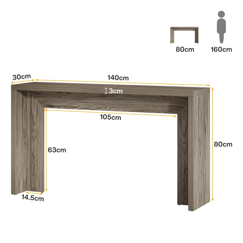 Tribesigns Landhaus Konsolentisch 140 cm – Schmaler Flurtisch mit Stauraum, Sofatisch für Eingangsbereich & Wohnzimmer
