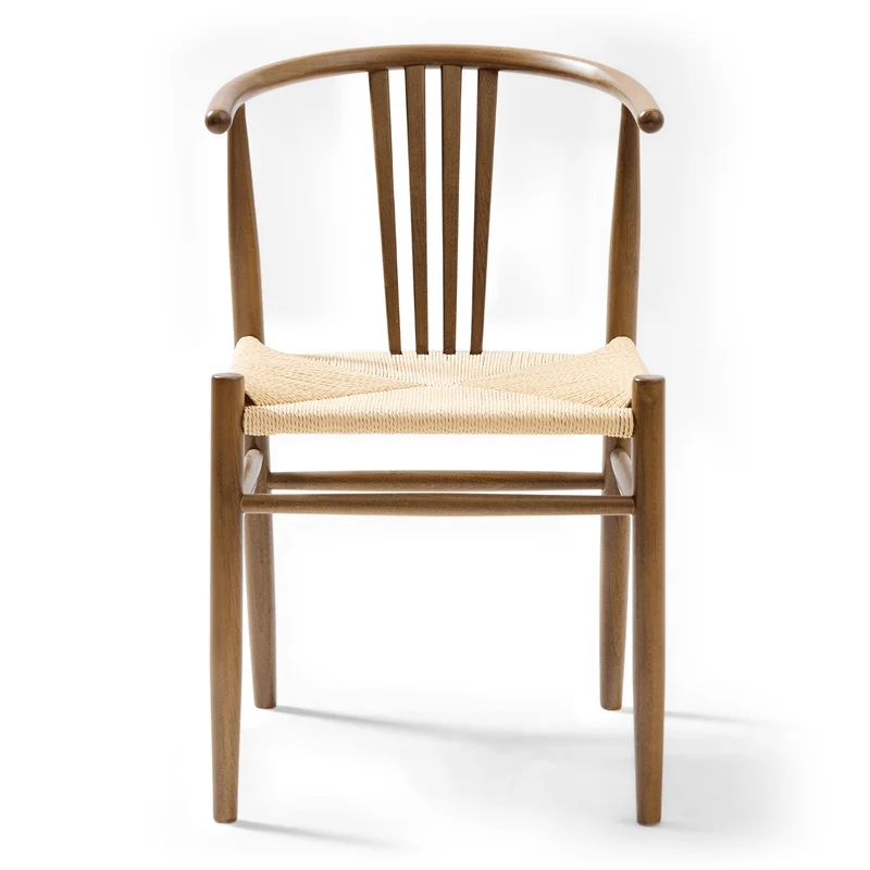 Naomi Esszimmerstuhl in Räucherbuche mit Sitzgeflecht