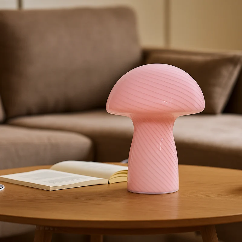 Ida Mushroom LED Lampe rosa 24 cm
