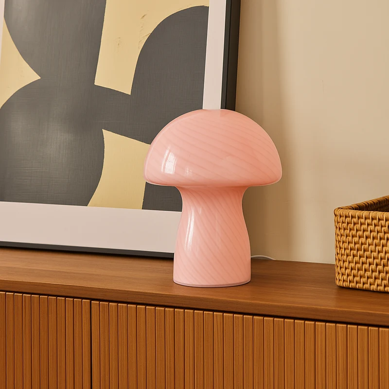 Ida Mushroom LED Lampe rosa 24 cm