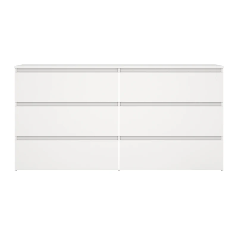 Maise Kommode 70x138x41 cm mit 6 Schubladen in weiß