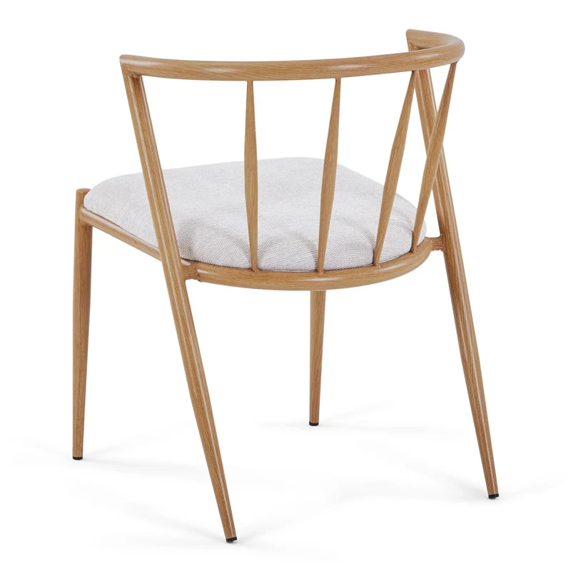 Bella Esszimmerstuhl - Eichenoptik mit beige gepolstertem Sitz