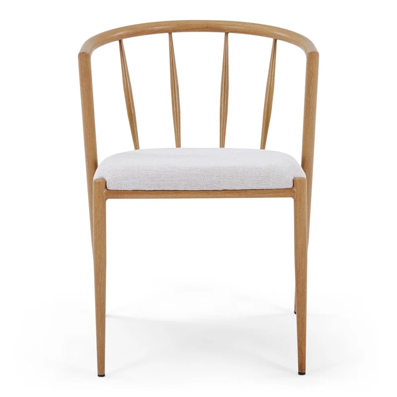 Bella Esszimmerstuhl - Eichenoptik mit beige gepolstertem Sitz