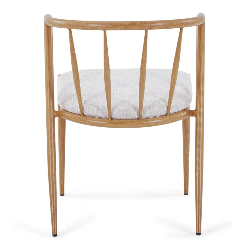 Bella Esszimmerstuhl - Eichenoptik mit beige gepolstertem Sitz