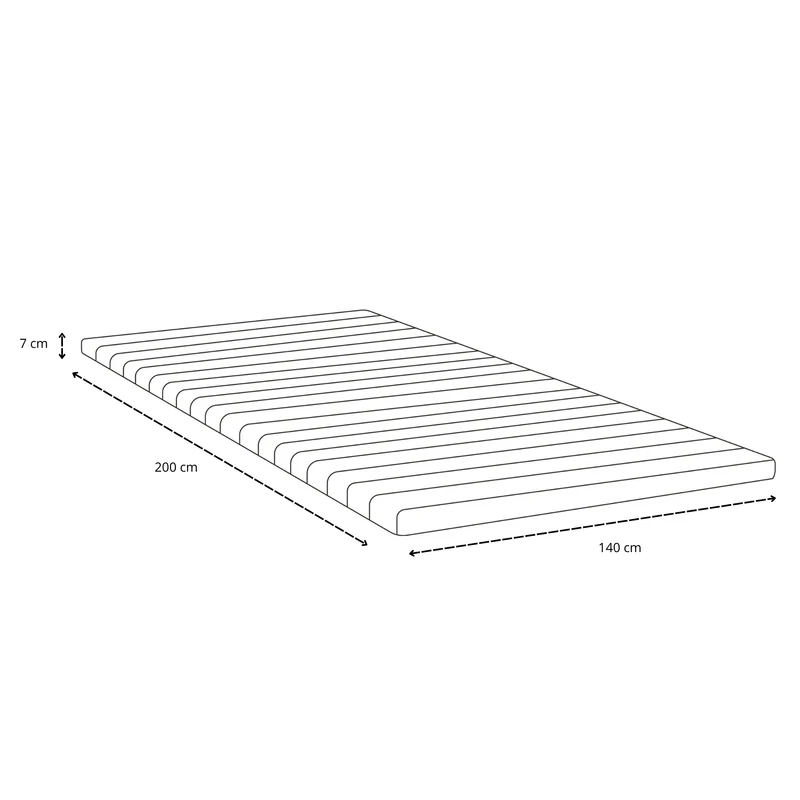 Premium Boxspringbett in Beige 140x200 cm mit 7 cm Memoryschaum Topper, exkl. Bettbeine