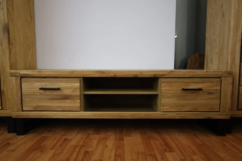 Tv-Kommode + Soft-Close + Front Massiv Holz Eiche +großer Stauraum