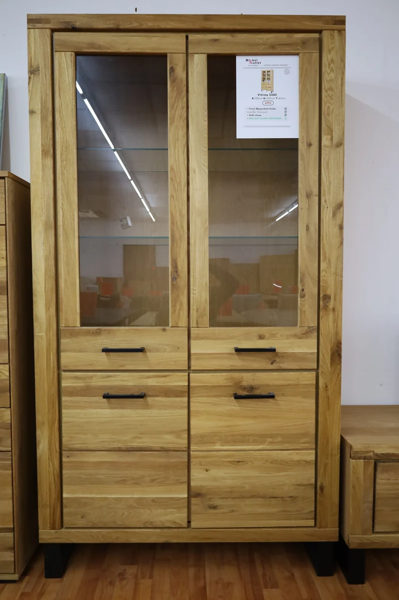 Tv-Kommode + Soft-Close + Front Massiv Holz Eiche +großer Stauraum