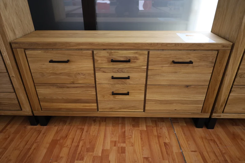Tv-Kommode + Soft-Close + Front Massiv Holz Eiche +großer Stauraum