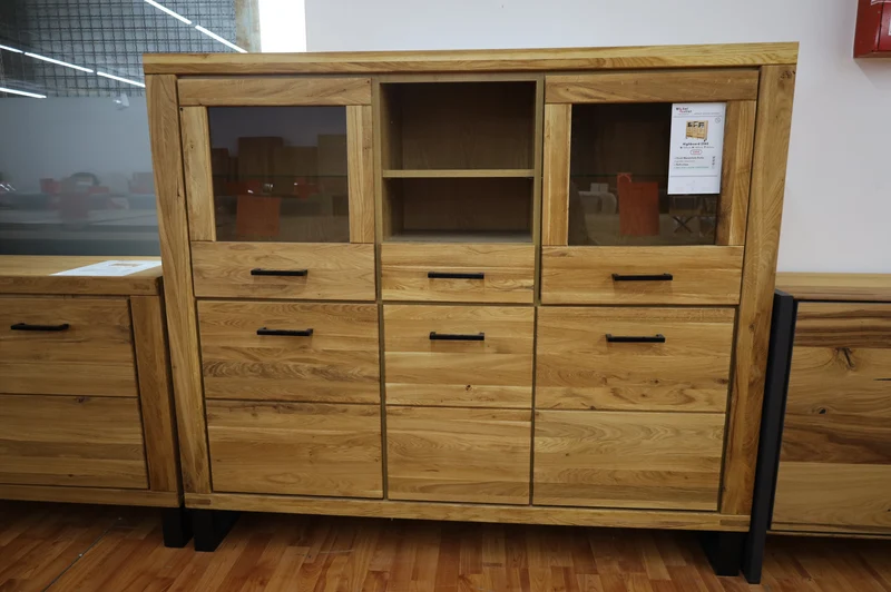 Tv-Kommode + Soft-Close + Front Massiv Holz Eiche +großer Stauraum