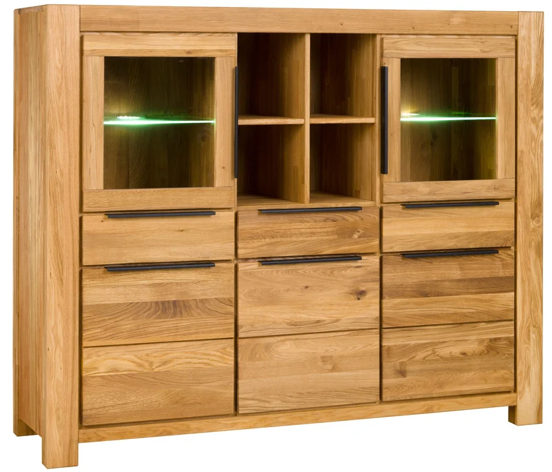 Couchtisch Vitrine Highboard -> Massiv Holz Eiche
