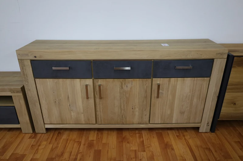 Kommode Sideboard +Front Massivholz Eiche +Schubladen/Ablageflächen