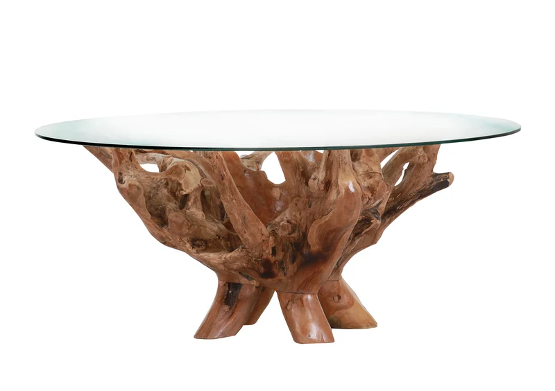 Couchtisch Tisch + Recxcled Teak + Sicherheitsglas +Unikat