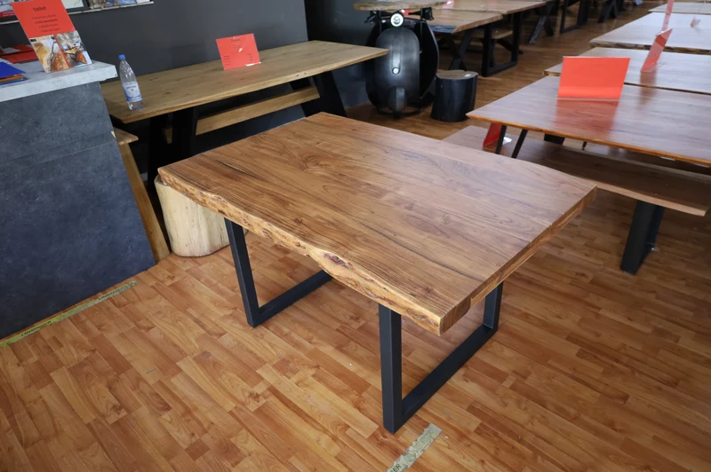 Esstisch Tisch + Massivholz Akazie +Echte Baumkante 220x100cm