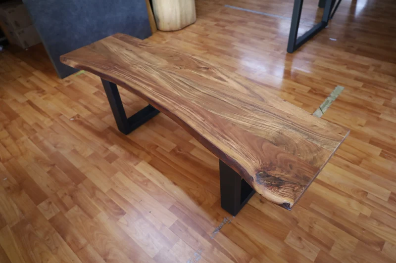 Esstisch Tisch + Massivholz Akazie +Echte Baumkante 220x100cm