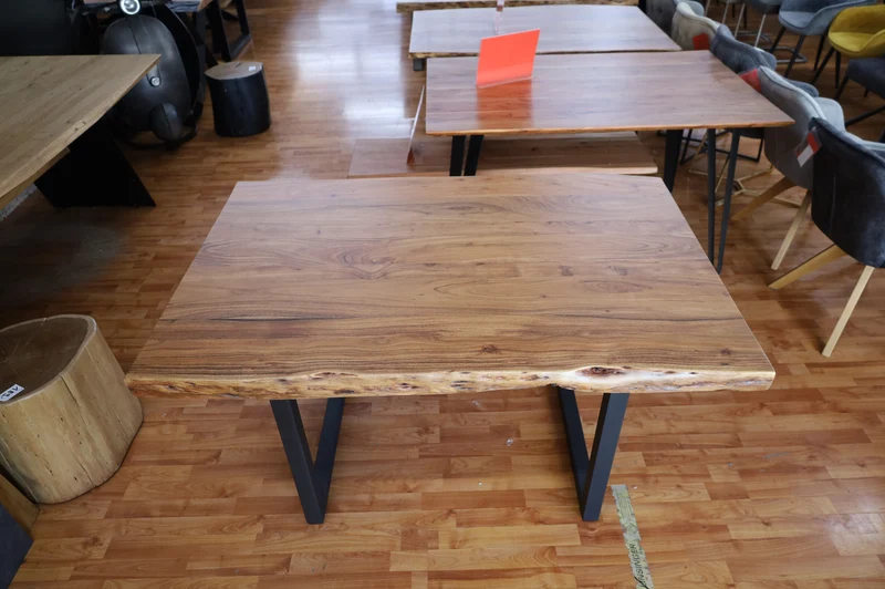 Esstisch Tisch + Massivholz Akazie +Echte Baumkante 200x100cm