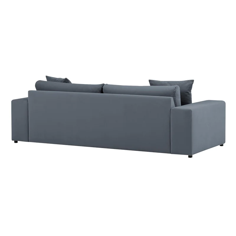 3-sitzer Sofa Samtvelours grau - Sleetland