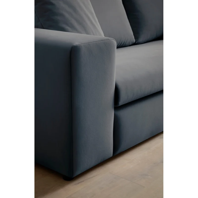 3-sitzer Sofa Samtvelours grau - Sleetland