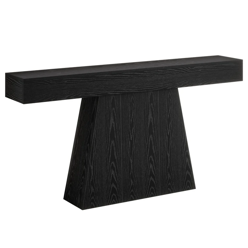 Tribesigns Konsolentisch 160 cm, Schmaler Flurtisch im Farmhouse Stil mit trapezförmigem Gestell