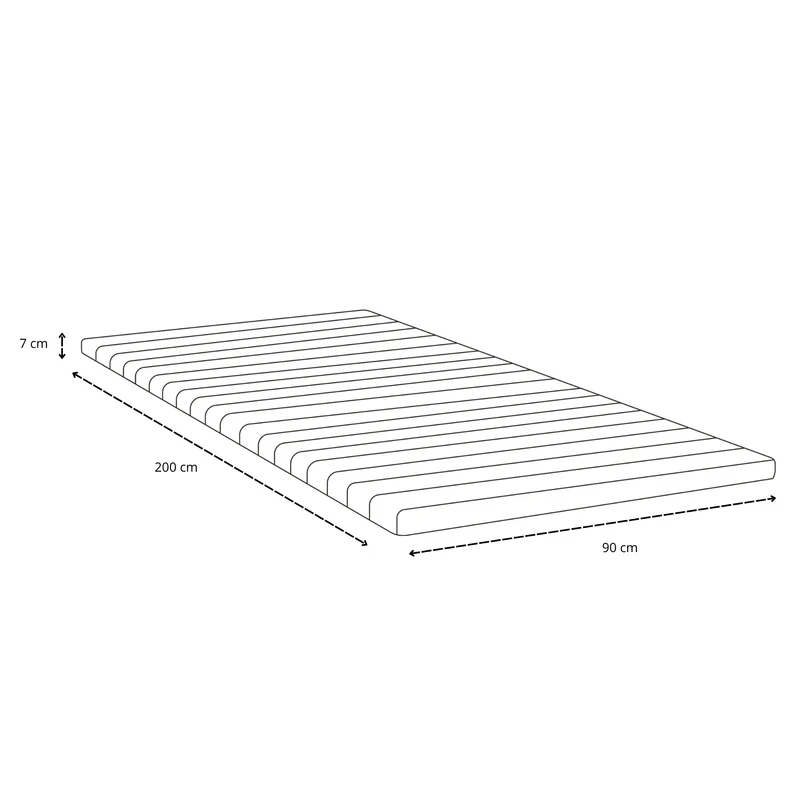 Premium Boxspringbett in Beige 90x200 cm mit 7 cm Memoryschaum Topper, exkl. Bettbeine