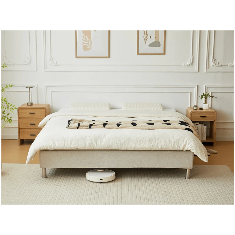 Theodor Boxspringbett in Beige 180x200 cm inkl. Chromfüße