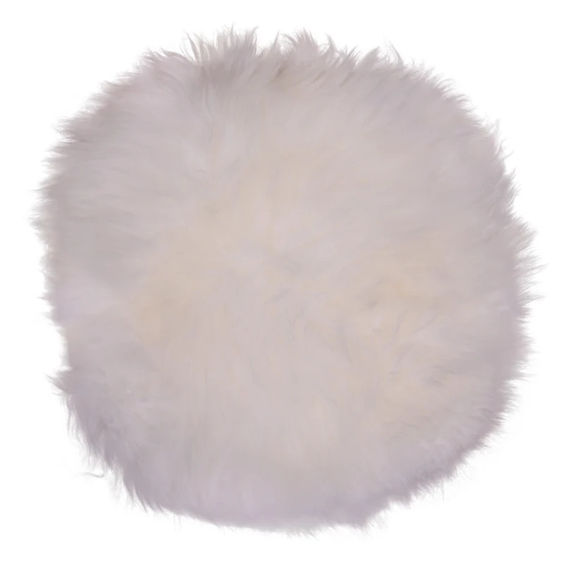 Echtes Lammfellkissen - Weiß Ø35 cm