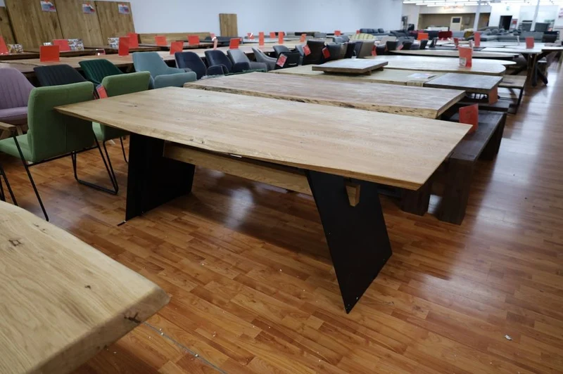 Esstisch Tisch + Schweizer Kante + Massivholz Eiche 240x100cm